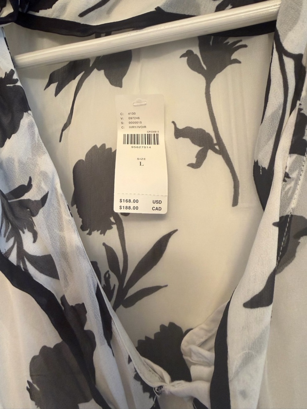Maeve Short-Sleeve Tie-Neck Midi Shirt Dress Size L - Picture 6 of 6